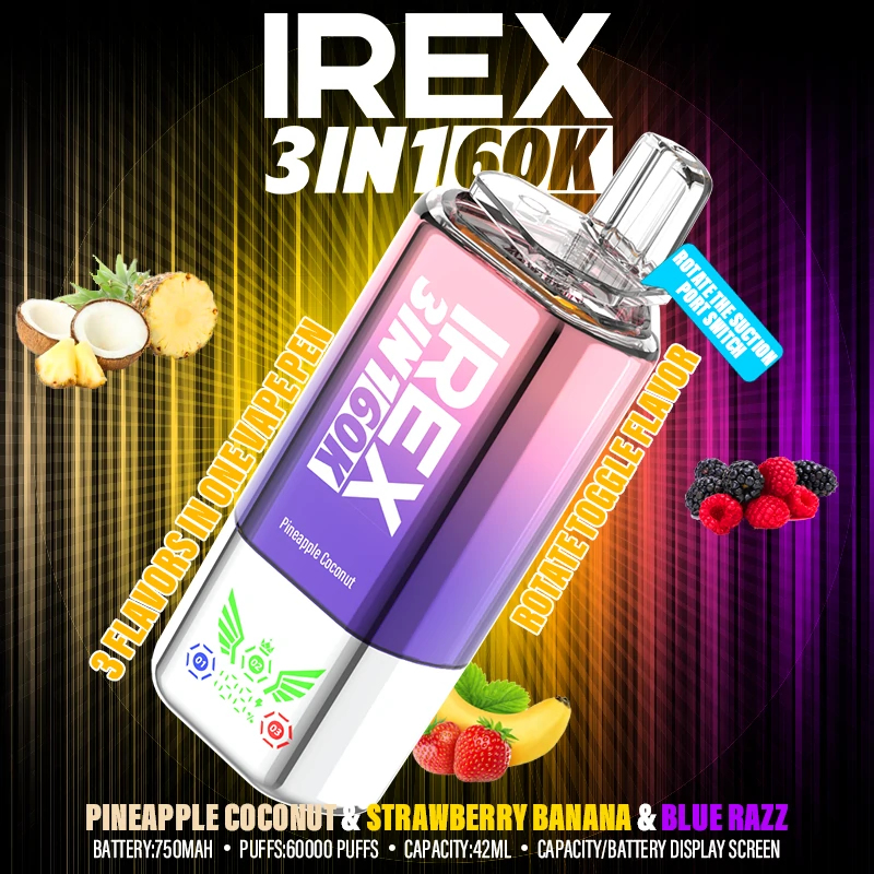 Pineapple coconut & Strawberry banana & Blue razz Pineapple coconut & Strawberry banana & Blue razz