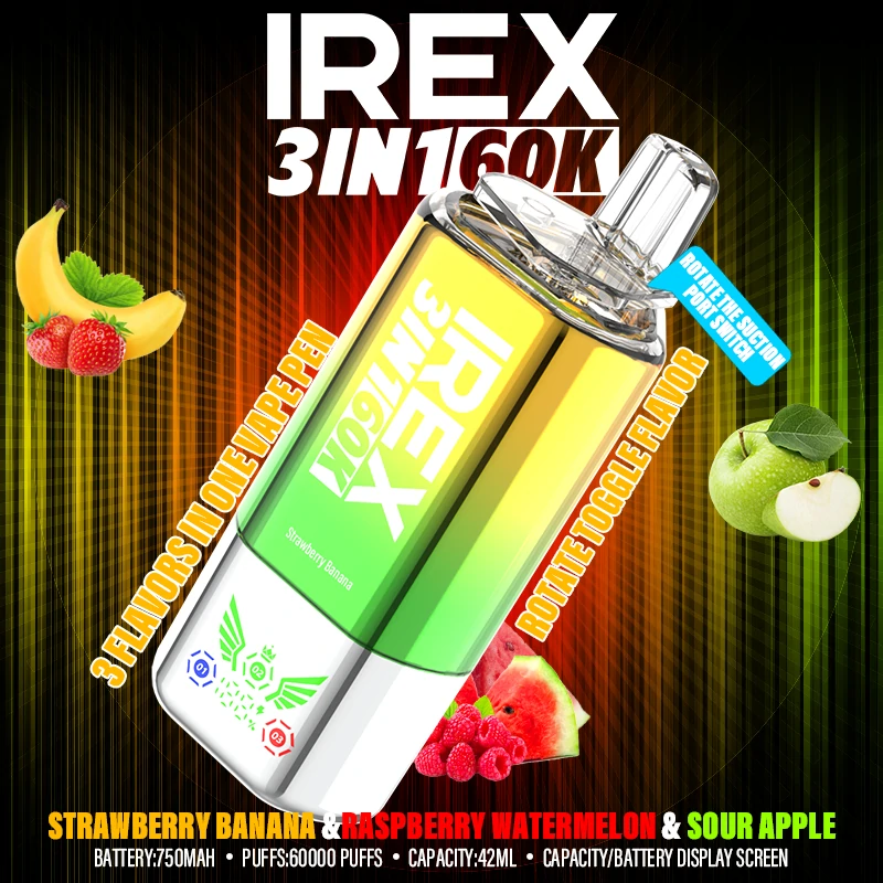 Strawberry banana & Raspberry watermelon & Sour apple Strawberry banana & Raspberry watermelon & Sour apple