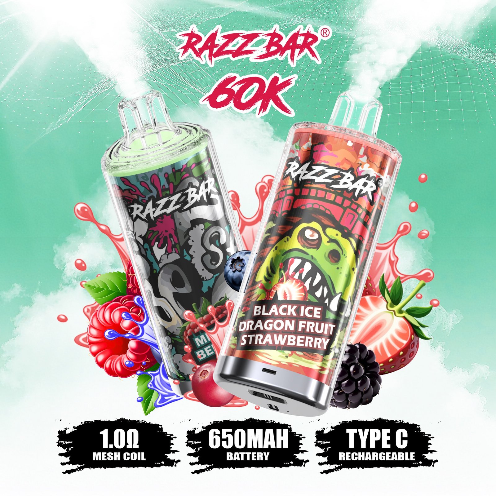 Razz bar 60K Puffs Razz bar 60K Puffs
