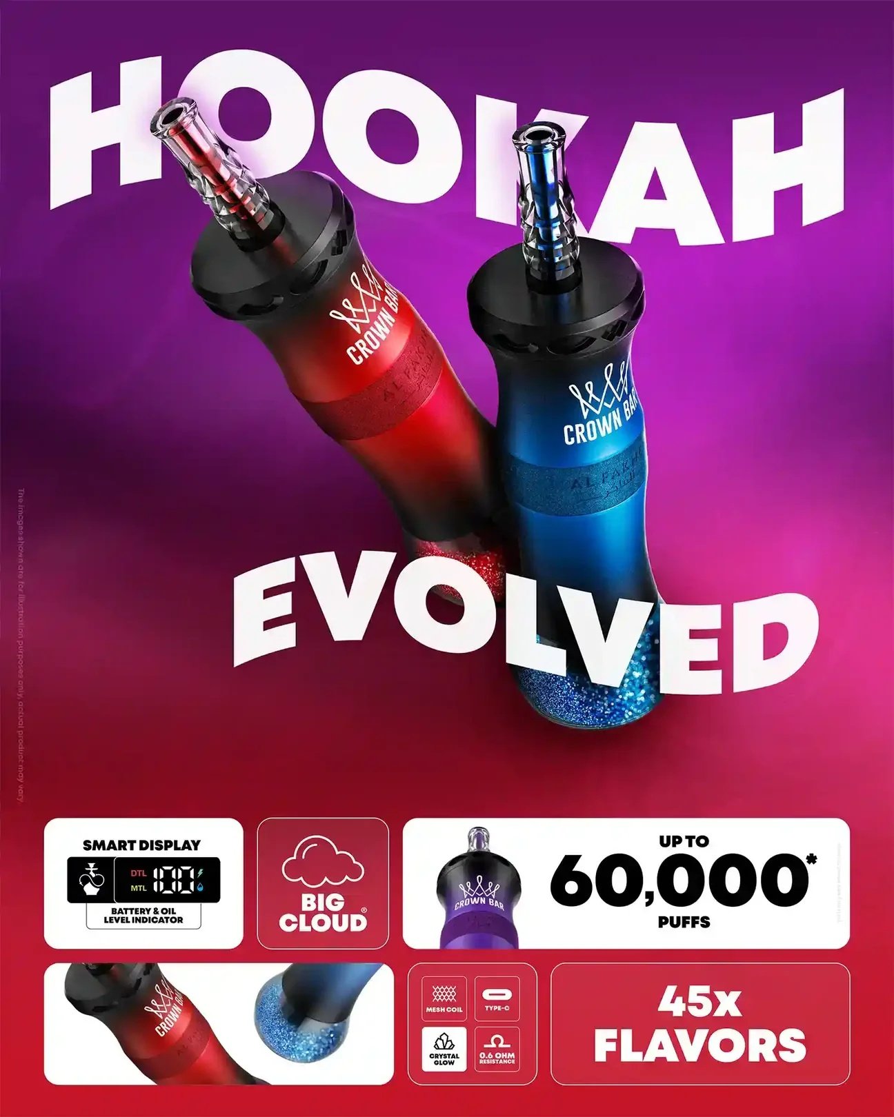 AL FAKHER Crown Bar EHOSEX 60K Puffs