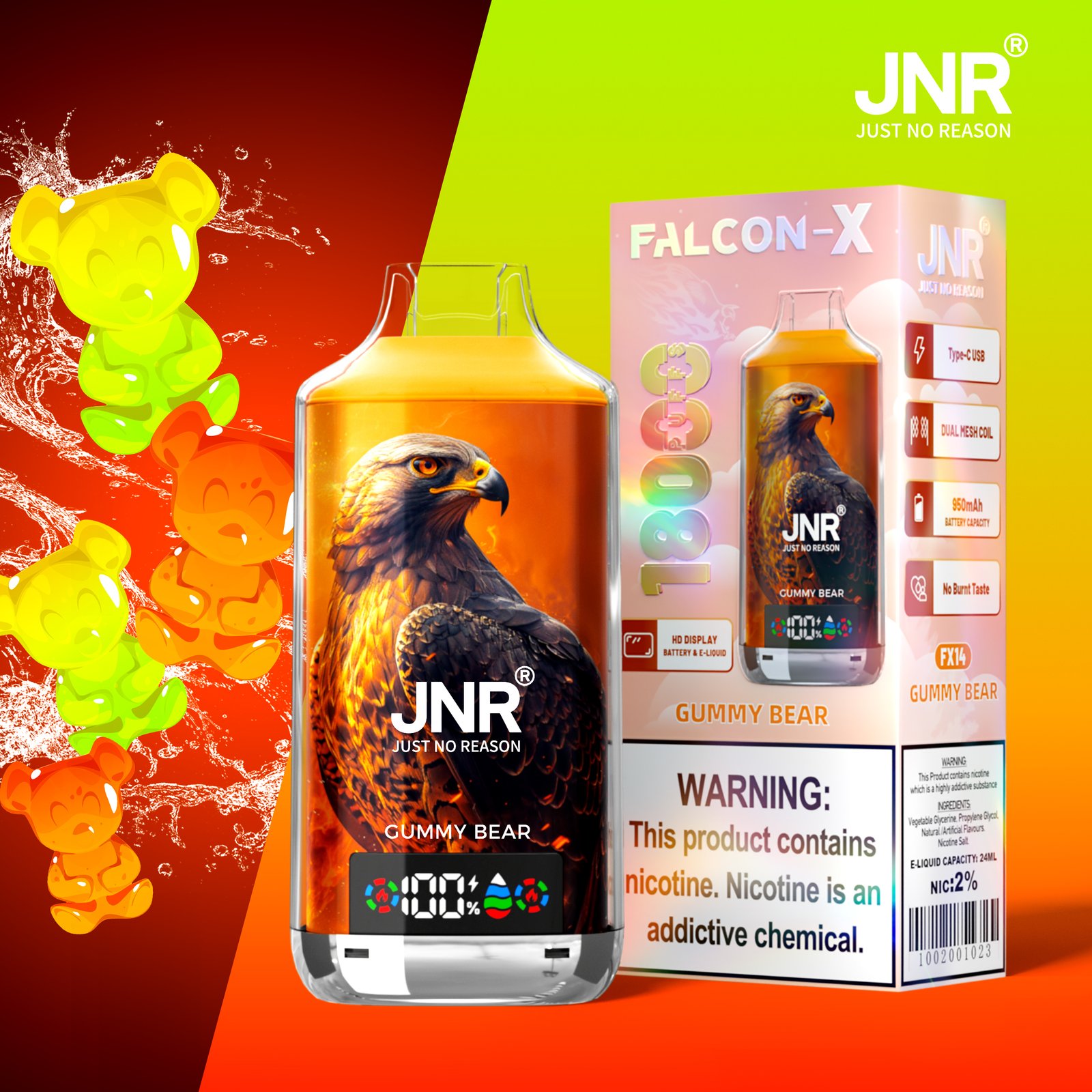 JNR Falcon-X 18000 Puffs (3) JNR Falcon-X 18000 Puffs (3)