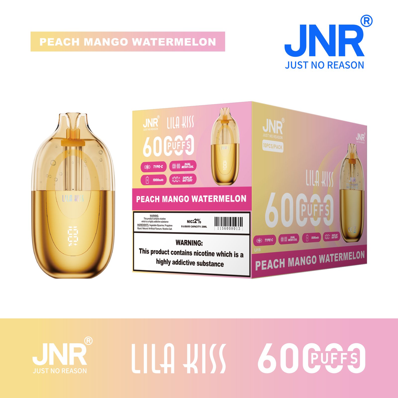 JNR Lila Kiss 60000 Puffs Disposable Vape pen (2) JNR Lila Kiss 60000 Puffs Disposable Vape pen (2)