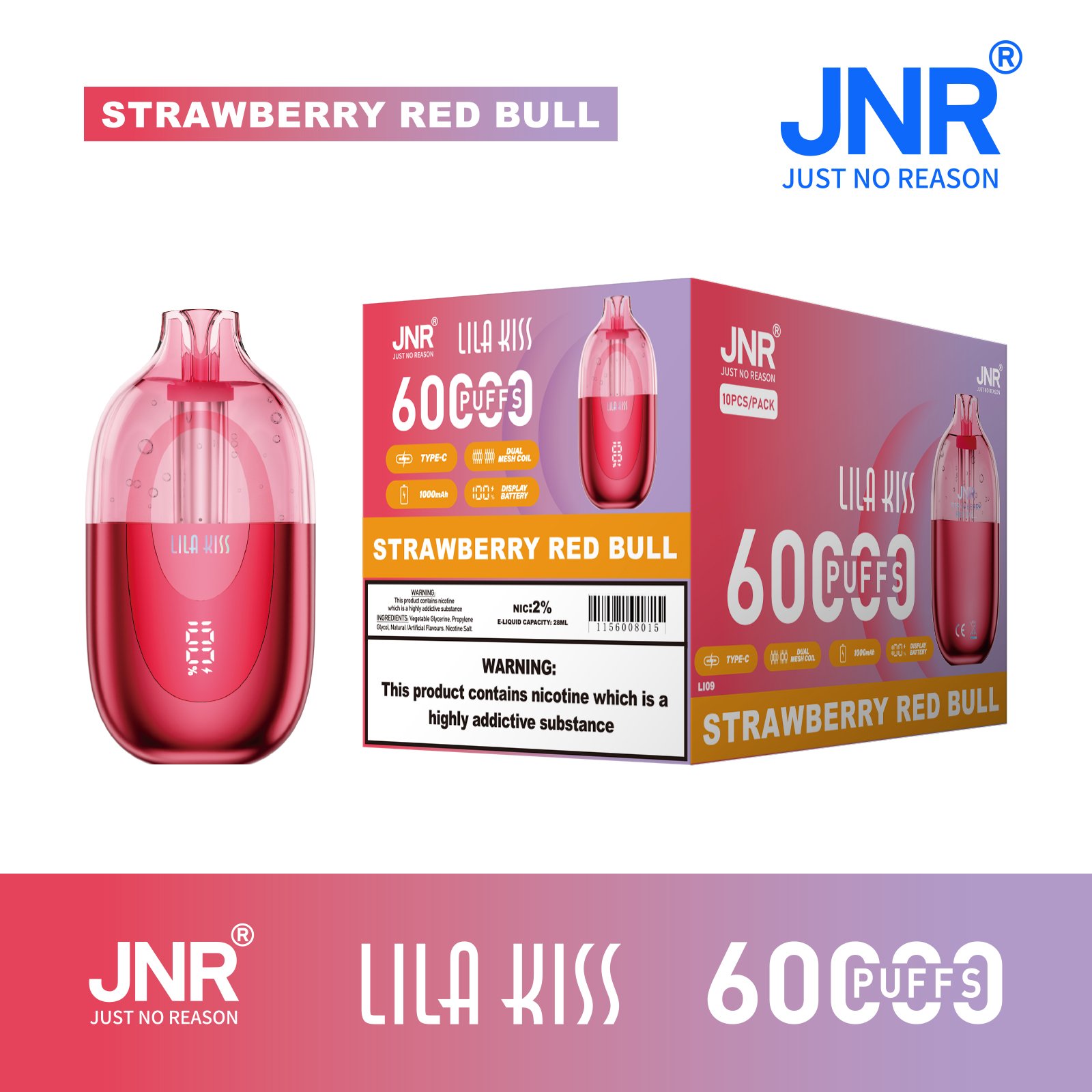 JNR Lila Kiss 60000 Puffs Disposable Vape pen (6) JNR Lila Kiss 60000 Puffs Disposable Vape pen (6)
