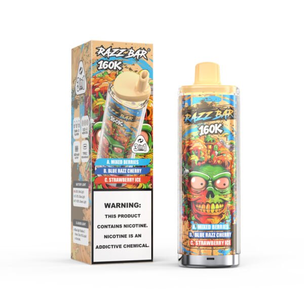 Razz Bar 3in1 Flavors 160000 Puffs