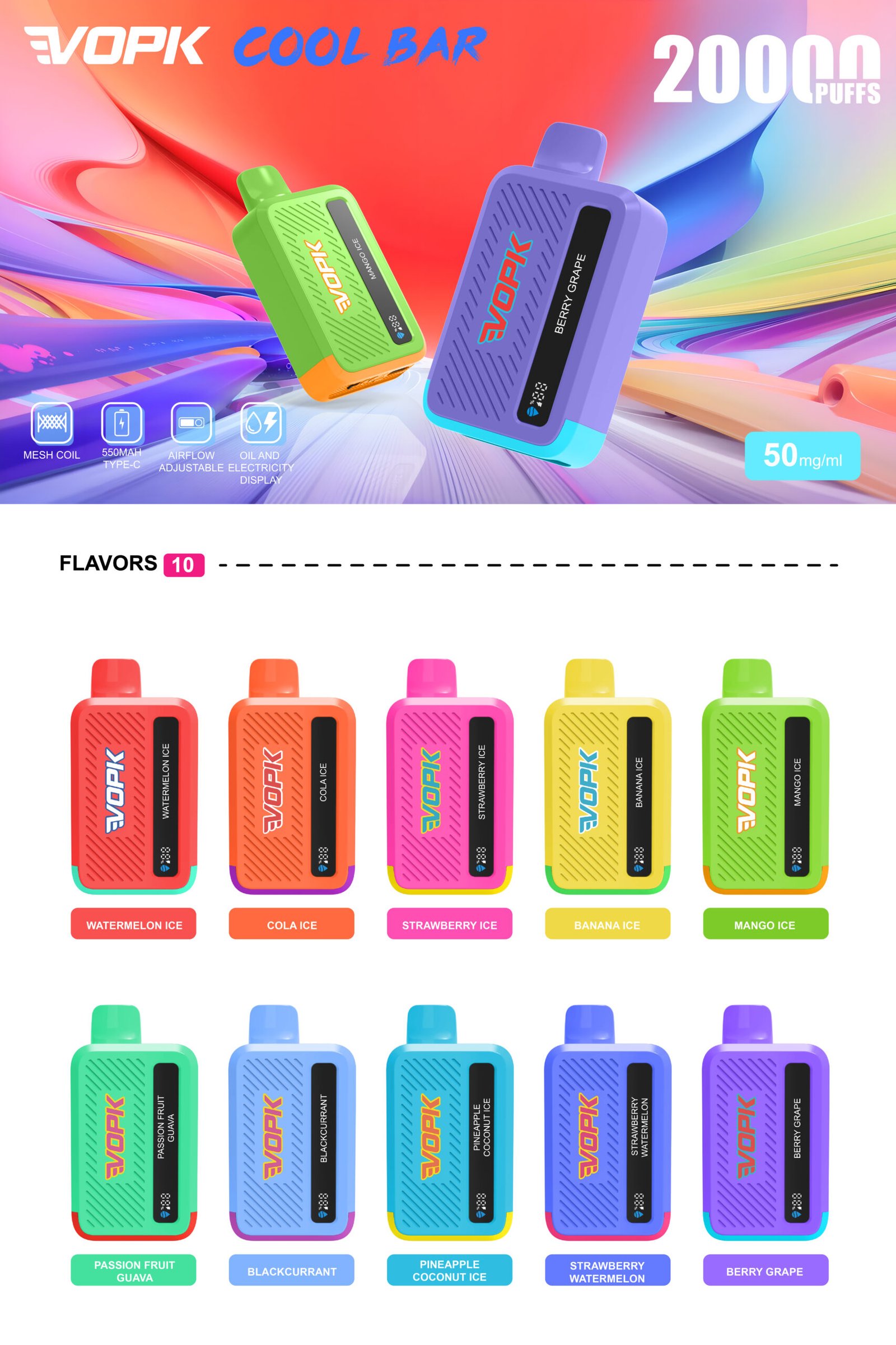 VOPK Cool Bar 20000 Puffs
