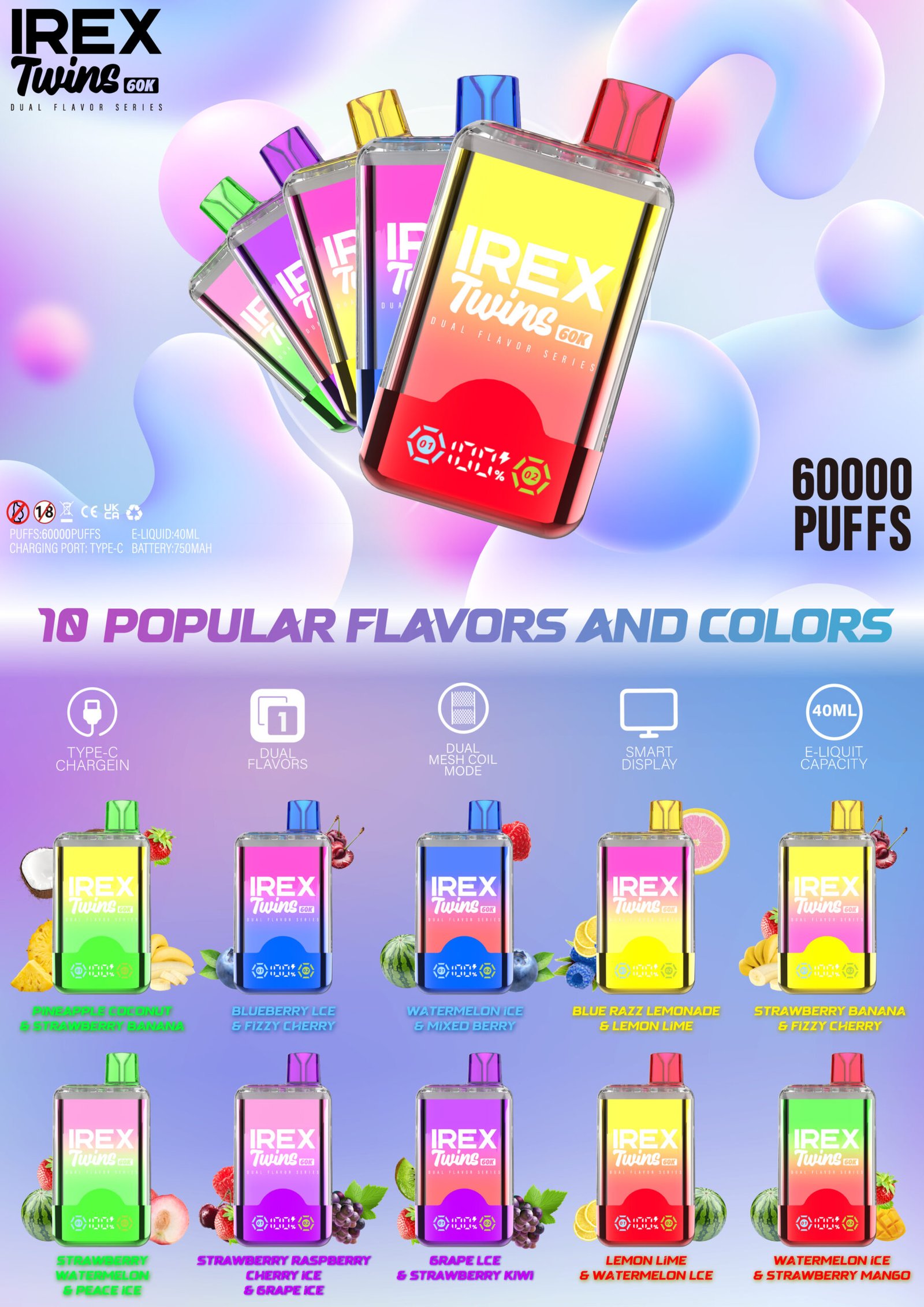 REX Twins 60000 Puffs