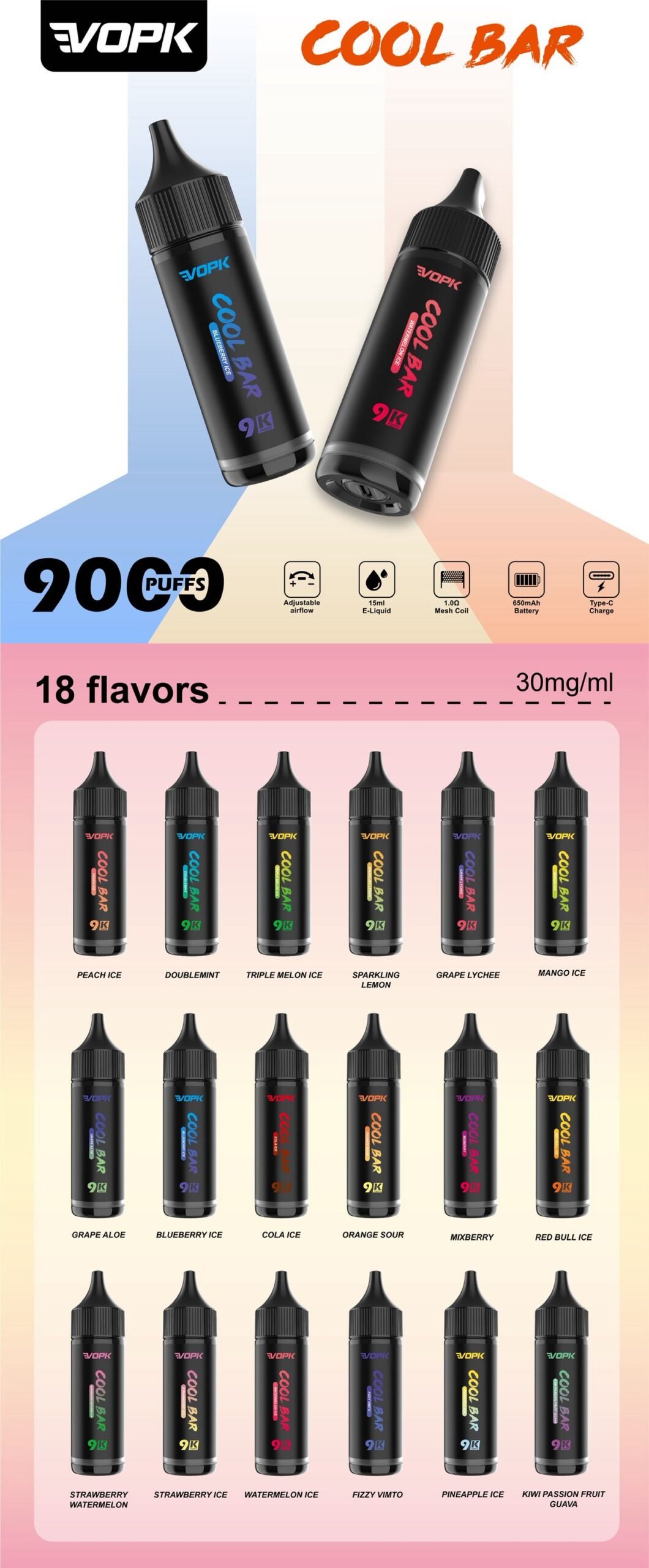 vopk cool bar 9000 puffs