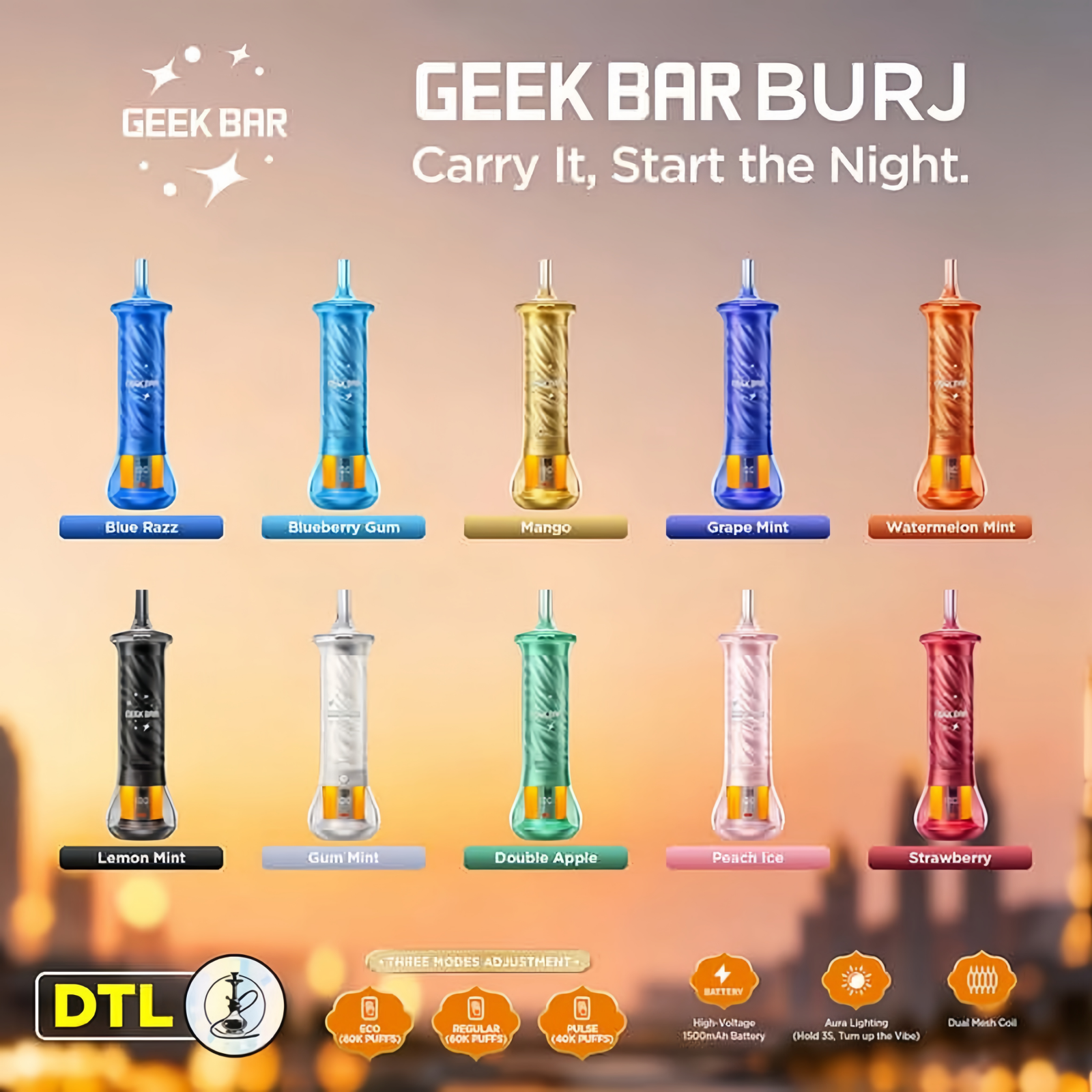 Geek Bar Burj 80K Hookah