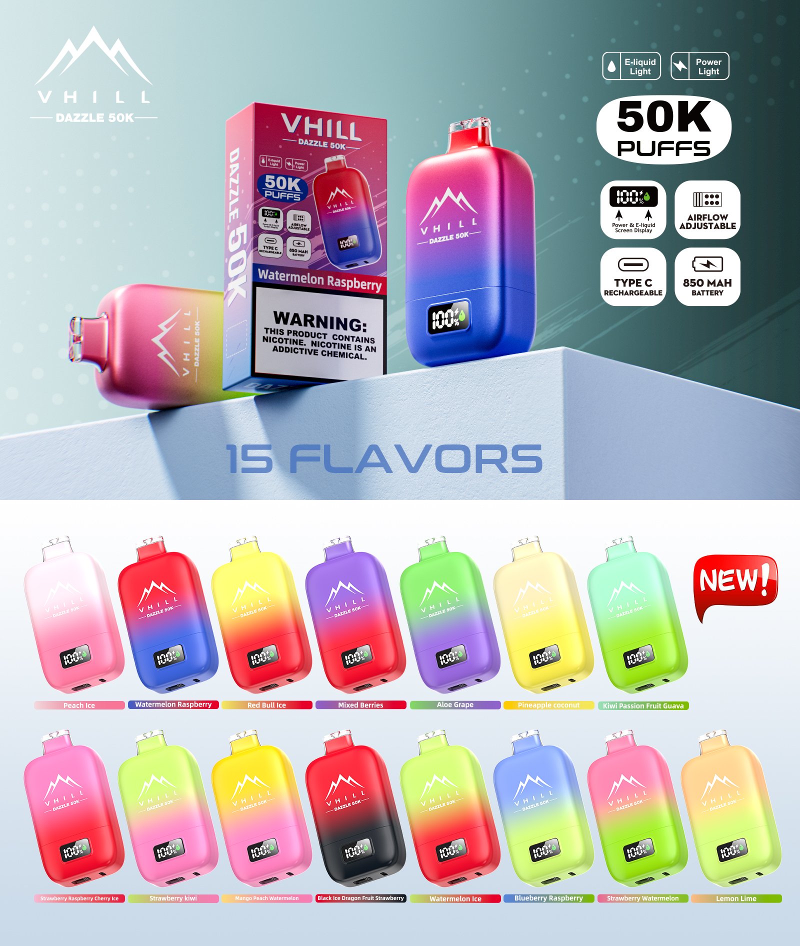 VHILL DAZZLE 50K Puffs
