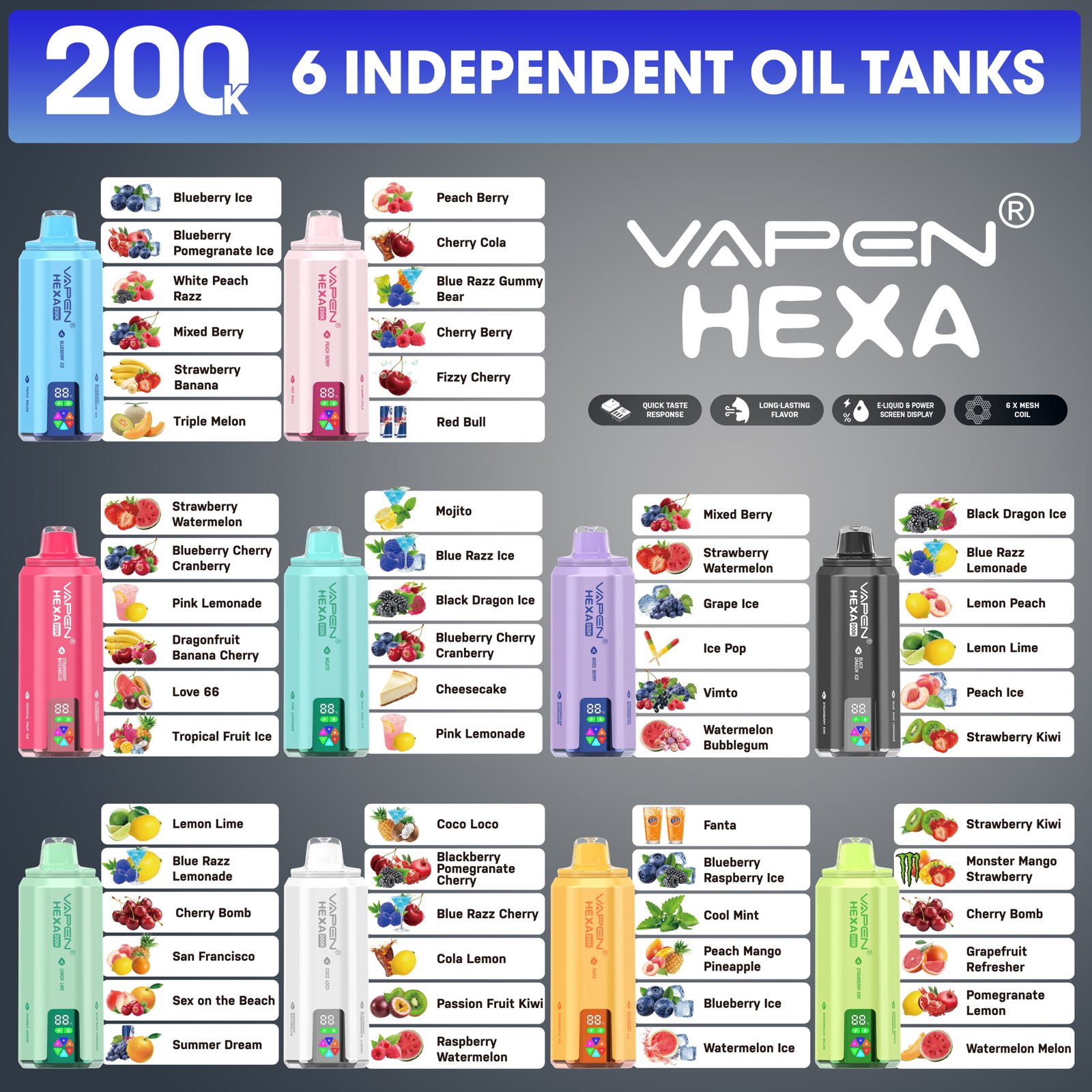 VAPEN HEXA 200K Puffs
