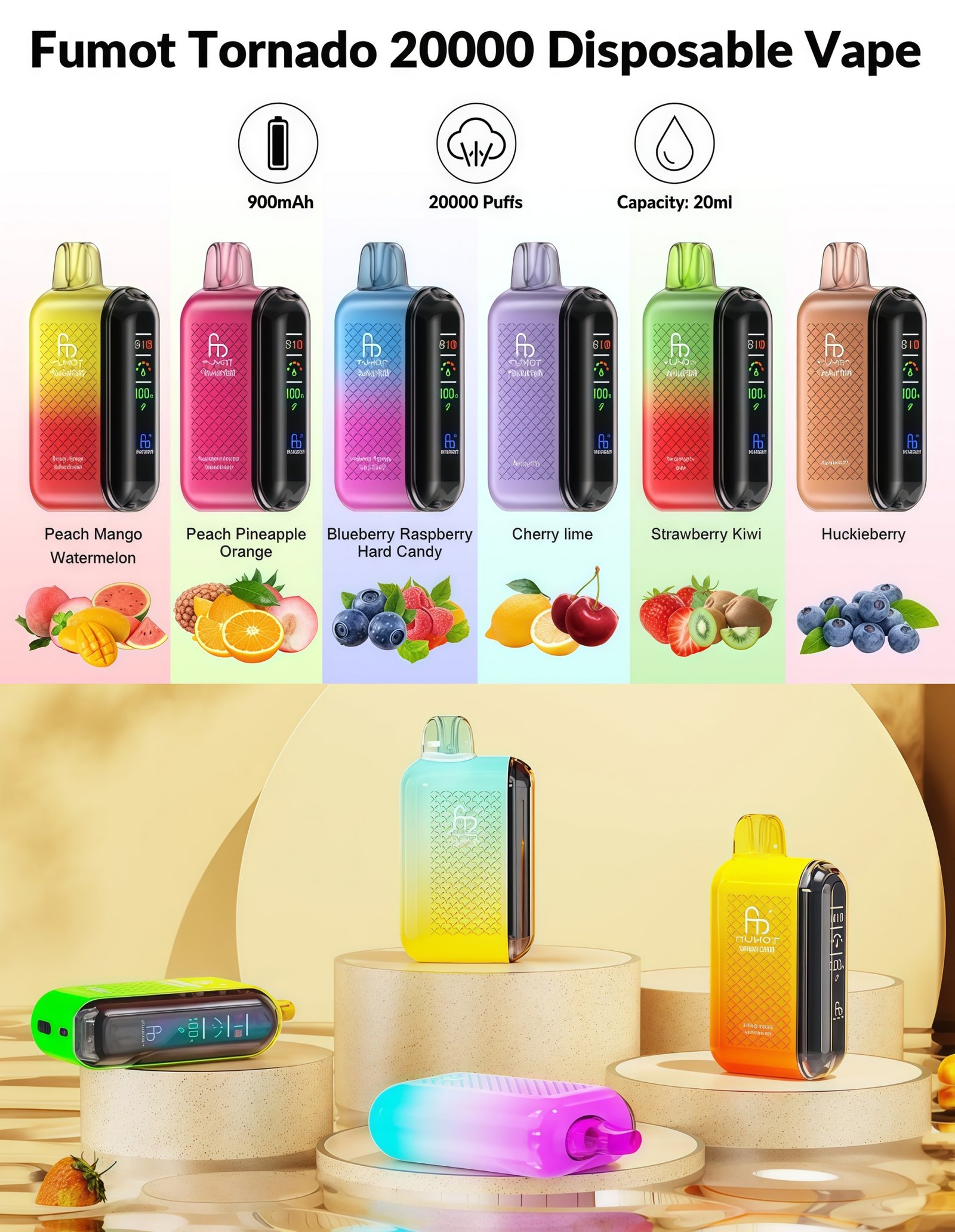 Fumot Tornado 20000 Puffs Disposable Vape Pen